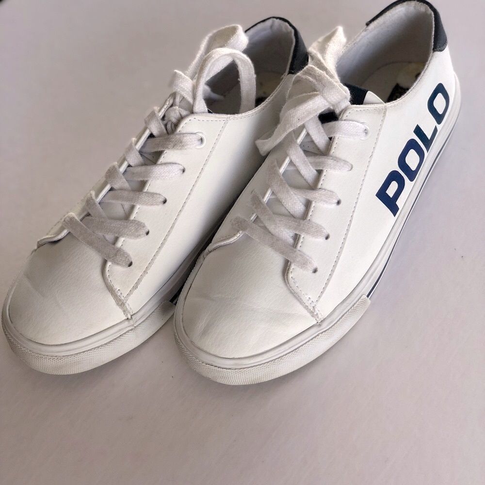 POLO by Ralph Lauren Kids white Leather Sneakers 3